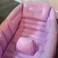 格安 美品 沐浴らくらく ベビーバス 空気 お風呂 ふかふか エアーの画像