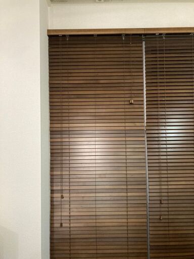 木製ブラインドセット　ウッド　ブラウン