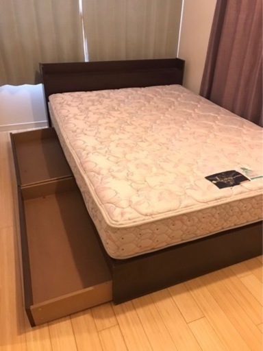フランスベッド　ダブルサイズ　フレーム+マットレス
