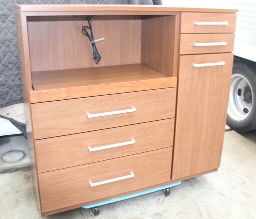 LEGNATEC レグナテック セラ （ウォールナット）キッチンカウンター スライド式 台所収納 117cm