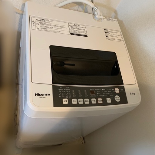 4/24まで！値下げしました！HISENSE HW-T55C 洗濯機 5.5kg 2019年製