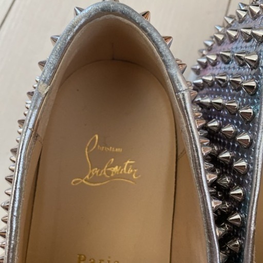 Christian Louboutin　スタッズスニーカー　シルバー
