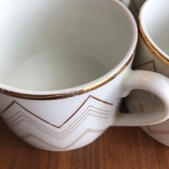 H&M home ホワイト　ゴールド　マグカップ　の画像