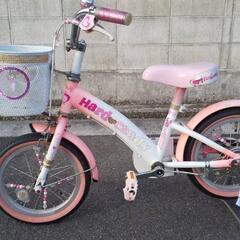 かわいい幼児用自転車　補助輪つき