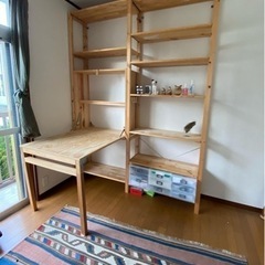 IKEA IVARシリーズ　本棚・机セットの画像