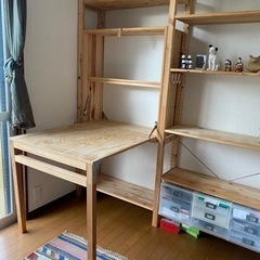 IKEA IVARシリーズ　本棚・机セットの画像