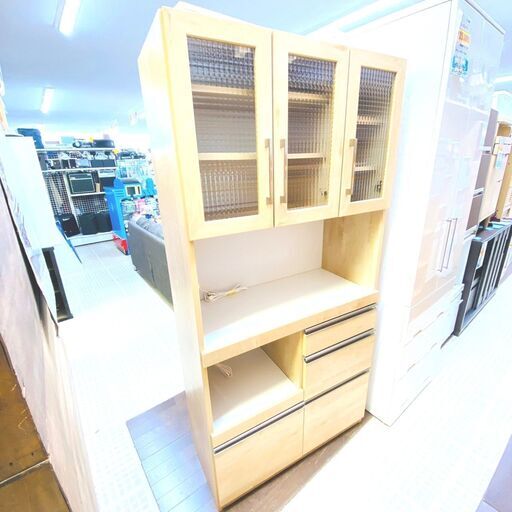 10/19【半額】クラフトコガ 食器棚 OPクロス 2020年製 家具