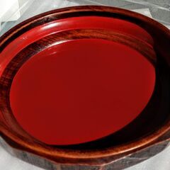 💥値下げ😍木製漆器　くりぬき菓子器 　500円の画像