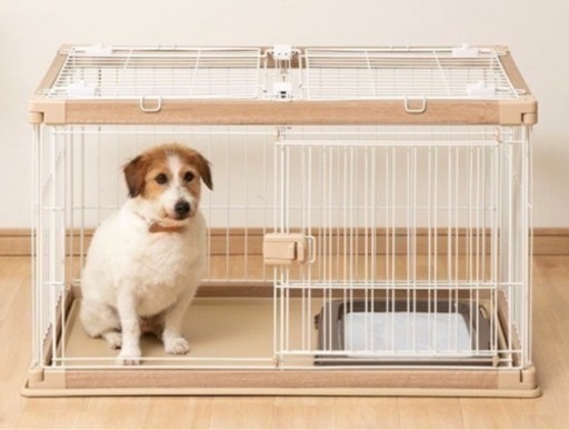 ペットサークル　犬ケージ　木目