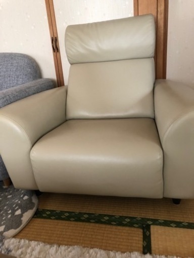 【値下しました！】合皮レザー1人用ソファー