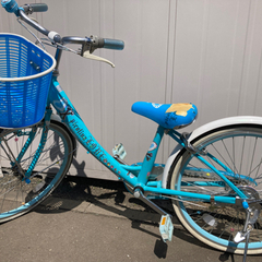 【自転車】　22インチ　水色　小学生