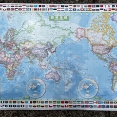 【T-GARAGE】額縁入り世界地図　お子様の教育に、インテリアに