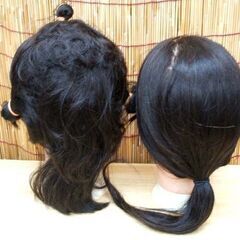 美容師 カットウィッグ 2体（SPILO 102/レジーナ 906 DE2）・ロッド 他セット クイックマケール まとめて たくさん 人毛100％ マネキン 理美容 練習に 理容 美容 試験 道具 用具 ☆ PayPay(ペイペイ)決済可能 ☆ 札幌市 豊平区 平岸の画像