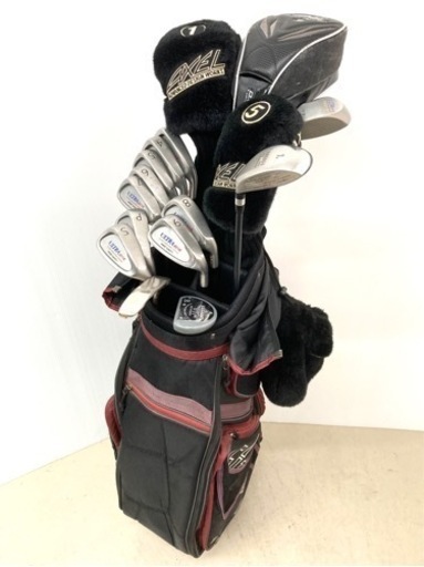 【豪華！】◆TSURUYA ツルヤ AXEL ドライバー＋Wilson アイアン 等◆ゴルフクラブ 全16本セット＋ Fitway キャディバッグ付き