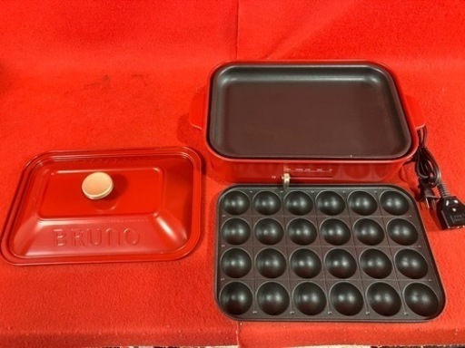 BRUNO ブルーノ コンパクトホットプレート BOE021 レッド