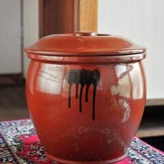 【お引き取り限定】　田舎暮らしな生活が好き…　漬物器　大型（かめ）甕　　「梅干し・ぬか漬けなど」　未使用の画像