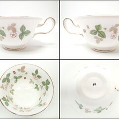 CC408 ウェッジウッド ティーカップ ソーサー 2客 ワイルドストロベリーの画像