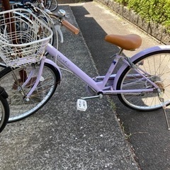 24センチ女児パープル自転車の画像