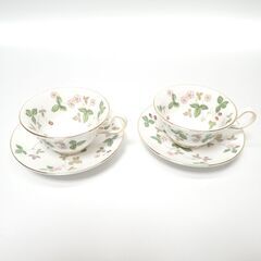 CC409 ウェッジウッド ティーカップ ソーサー 2客 ワイル...