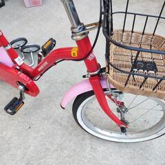 １６インチ 幼児用自転車 スタンド、補助輪 ベル付きの画像