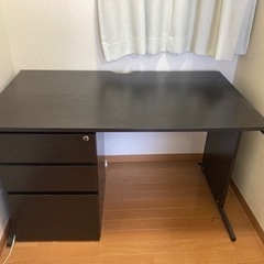 学習机/勉強机/パソコンデスク 鍵付き 木製 幅1200