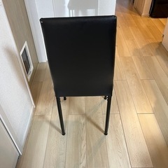 イス 椅子 ブラック レザーの画像