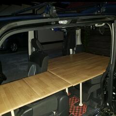 タントカスタム 車中泊用ベッド フローリング 手作り 