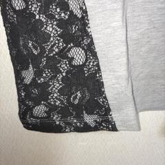 【未着用】ﾎﾟﾝﾁ素材脇ﾚｰｽｺｸｰﾝﾜﾝﾋﾟ(切り替え,ｸﾞﾚｰ)RyuRyuの画像