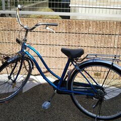 26インチ自転車　青