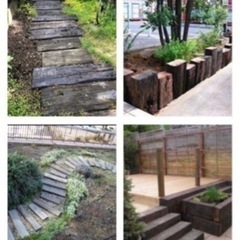 枕木【お洒落なお庭したい方必見！】の画像