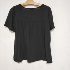 【COMME CA ISM ｺﾑｻｲｽﾞﾑ】半袖ｶｯﾄｿｰ(黒,ﾗﾒ糸)の画像