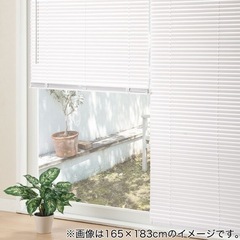 ニトリカーテンレール設置可能ブラインド白2本組み