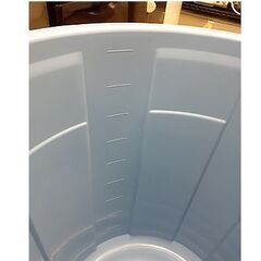 札幌【90L ペール丸90型 リッチェル】約φ61×H58cm フタなし ブルー バケツ ダスポット ゴミ箱 ダストボックス ダストBOX ごみ箱 北20条店の画像