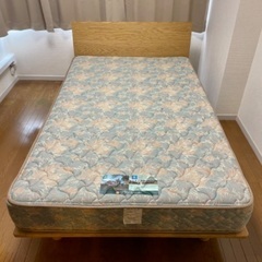 ■美品■無印良品 x フランスベッド■ セミダブルベッド マットレスの画像