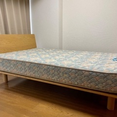 ■美品■無印良品 x フランスベッド■ セミダブルベッド マットレスの画像