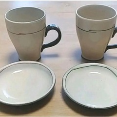マグカップとお皿　ペアの画像