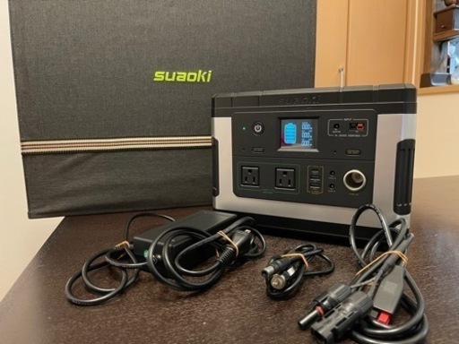 土日値下げ！使用回数少！suaoki ポータブル電源　G500 ソーラーパネル100Wセット　スアオキ
