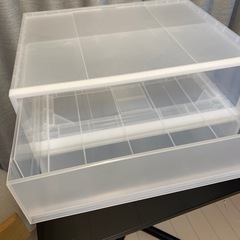 無印良品ポリプロピレン収納ケース2個の画像