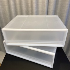 無印良品ポリプロピレン収納ケース2個の画像