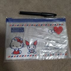 新品　献血キティ　ビニールポーチ