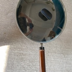 鉄フライパン　28cm 中華鍋　蓋付き
