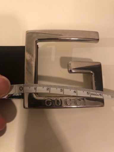 【GUCCI】Gロゴバックルベルト　レア！太幅5cm