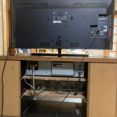 昭和レトロ/昭和歌謡　レーザーディスクプレーヤー LDプレーヤー テレビ台付き　実働の画像