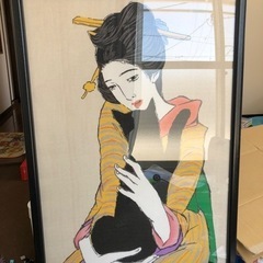 竹久夢二　タオル美術館　タオル絵画の画像