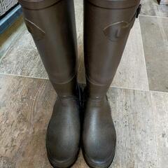 AIGLE☆フランス製レインブーツ　長靴　37サイズ　ブラウン　エーグルの画像