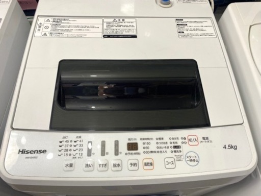 6月限定‼️洗濯機ハイセンス　2019年製　4.5k  5,500円‼️コンパクトサイズ