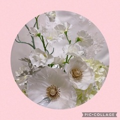白をテーマにしたフレッシュなアレンジメント💝の画像