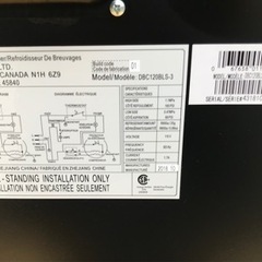  動作確認済み⭐︎Danby 冷蔵庫 缶１２０本収納 DBC120BLS-3の画像