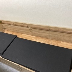 ベッドフレーム　マットレス付き　新品シーツ、敷きパッド有りの画像