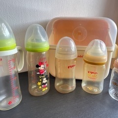 Combi消毒じょーず& Pigeon哺乳瓶5本　